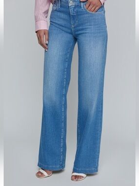 L'AGENCE Light Blue Wide-Leg Jeans